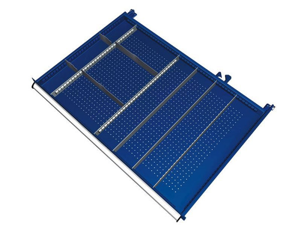 KLW scheidingsmateriaalset voor lades vakhoogte 50 mm in SJB kast, kastmaat 1031 x 750 mm B x D, SJB-B04-032