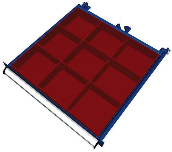 KLW scheidingsmateriaalset voor laden vanaf vakhoogte 50 mm (kasthoogte 26 mm) in SEA kast, kastmaat 572 x 605 mm B x D, SEA-B10-026