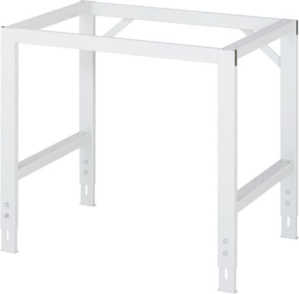 RAU verrijdbare werktafel Tom (4 LR), B1000xD1000xH910-1230mm, massief beuken blad 25mm, 06-625B10-10-4LF.12