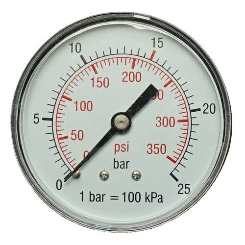 AEROTEC manometer 15 bar 50 mm - 1/4 inch AG achter, 9052063