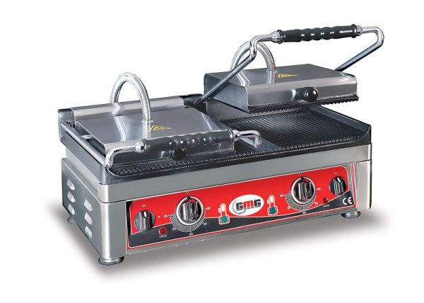 GMG dubbele contactgrill - gegroefd boven / gegroefd onder, grilloppervlak: 52 x 24 cm, KG5530DE