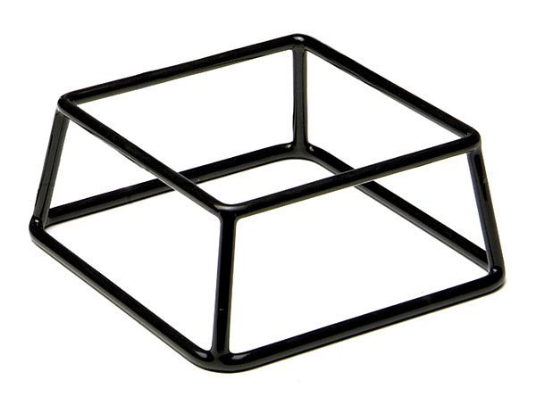 APS buffetstandaard -MULTI-, 18 x 18 cm, hoogte: 8 cm, metaal, zwart gecoat, voorzien van antislip rubberen coating, 33250