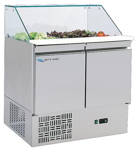 gel-o-mat Saladette, Modell Salad Flachglas mit 2 Türen, 3952