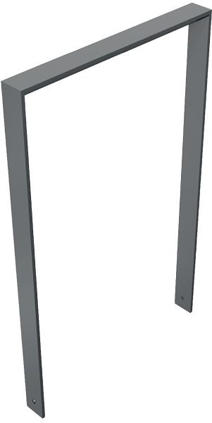 Schake platte stalen beugel 80x12mm, voor inzetting in beton, breedte: 750mm, totale hoogte: 1200 mm, met balk, thermisch verzinkt, gecoat DB 703, 4152_075B
