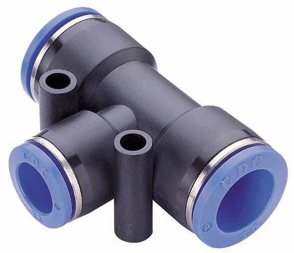 timmer B-TVr-10-8-KU, verkleinde T-connector van kunststof, slang-Ø: 10 mm, slang-Ø: 8 mm, VE: 5 stuks, 03180624