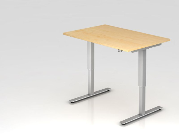 Hammerbacher elektrisch zit-sta bureau 120x80cm esdoorn, werkhoogte 73 - 119 cm, VXMST12/3/S