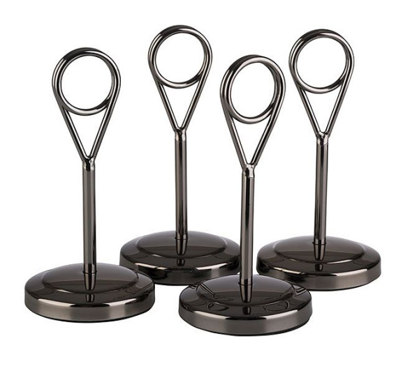 APS kaarthouder, set van 4, Ø 5 cm, hoogte: 10,5 cm, RVS, brons, inclusief 20 zwarte etiketkaarten, 71512