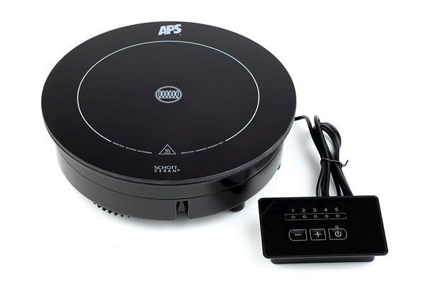 APS inductiekookplaat, Ø 24 cm, 900 watt, voor chafing dish, met regelaar, alleen te gebruiken in combinatie met bijpassend metalen frame, 12295