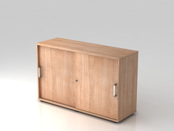 Hammerbacher schuifdeurkast 2OH 120cm chroom greep walnoot/walnoot, 120x40x74,8 cm (BxDxH), V1752S/N/N/CE