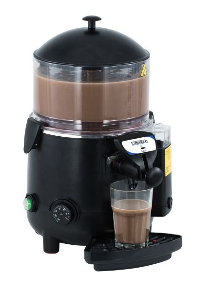 Casselin cacao/chocolade dispenser zwart 5L, CCH5LN