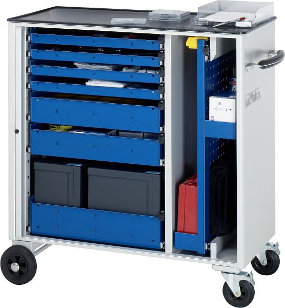 RAU gereedschapswagen serie adlatus model 10660, B1025 x D520 x H1080 mm, inclusief metalen steun, 02-10660.11