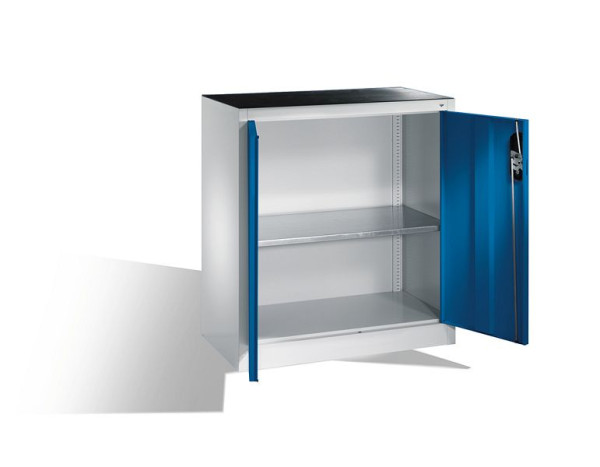C+P gereedschapskast Acurado, H1000xW930xD400mm, kleur: lichtgrijs / gentiaanblauw, verzonken handgreep, 8820-000 S10238