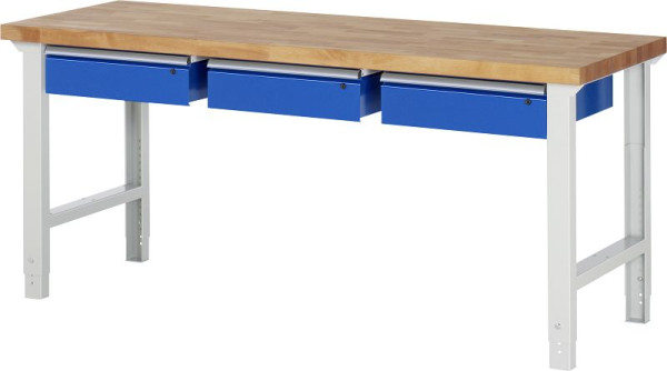 RAU werkbank serie 7000 - model 7003-1, B2000 x D700 x H790-1140 mm, 03-7003A1-207B4H.11