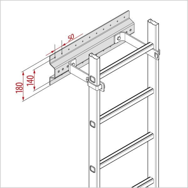 HYMER gevelplaat voor wandhaken, aluminium, 0055096