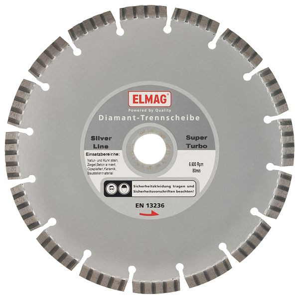 ELMAG diamantschijf 350 mm, PREMIUM LINE - ASFALT (boring: 25,4 mm) (speciaal voor vloerzagen), 61540