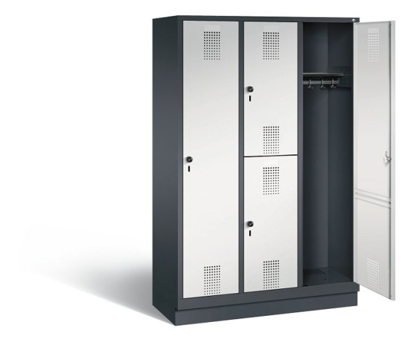 C+P cijferslot Evolo, H1800xB1200xD500mm, kleur: zwartgrijs/lichtgrijs, 48620-32 S10005