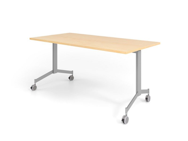 Hammerbacher verrijdbare klaptafel 160x80cm, esdoorn, tafelblad kantelbaar 90°, VKF16/3/S