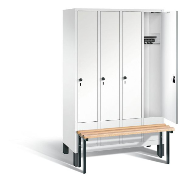C+P garderobe Evolo, H1850xB1190xD815mm, kleur: verkeerswit / decor wit, 48030-40 S10244