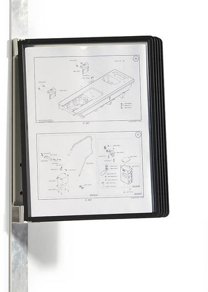 Bedrunka + Hirth informatiebord, zwart, breedte 360 mm, 5914