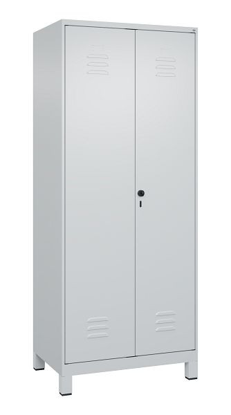 C+P Mehrzweckschrank Classic PLUS, Wäsche-/Kombispind, Füße, 2 Abteile, 1950x800x500mm, 7035/7035, Drehriegel, 080610-22 S10009