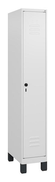 C+P Umkleidespind Classic PLUS, Füße, 1800x300x500mm, 9016/9016, Drehriegel, 0800107-10 S10014