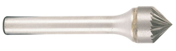 Projahn hardmetalen frees vorm K kegel 90 ° d1 3,0 mm, schachtdiameter 3,0 mm afgesneden, 701063030