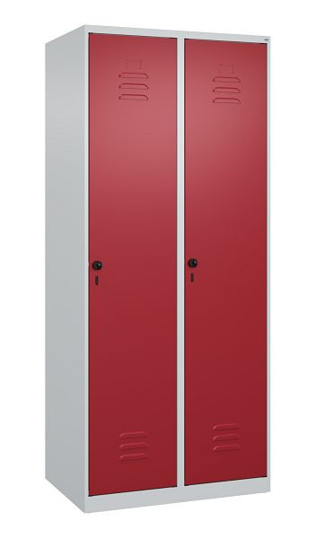 C+P luierkluis Classic PLUS, 2 vakken, 1850x800x500mm, 7035/3003, veiligheidsdraaigrendel, 080000-22 S10001