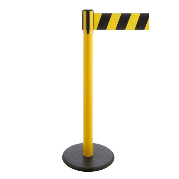 Stein HGS HGS personengeleidingssysteem -P-Line Premium-, geel, zwart/geel diagonaal (gearceerd), met bandeindstuk (standaard), bandlengte: 3,8 m, 34241e-1702