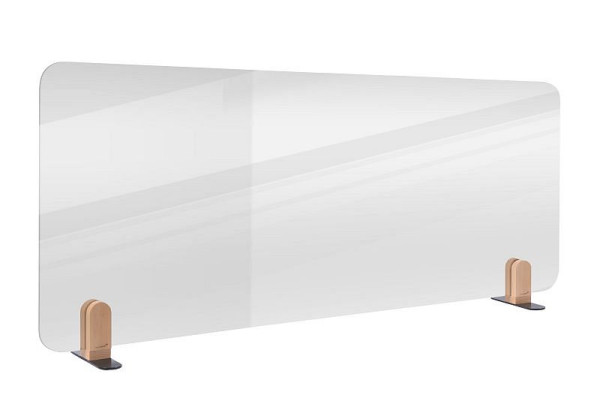 Legamaster ELEMENTS transparant tafelschot 60x160cm acryl incl. 2 beugels, 7-209722