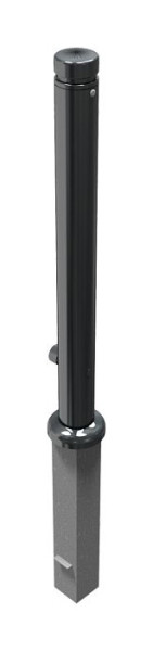 Schake-stijlpaal serie 482B Ø 82 mm, afneembaar, zelfvergrendelend slot inclusief vloerrozet, driehoekslot, 482FB