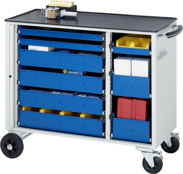 RAU gereedschapswagen serie adlatus model 10470, B1025 x D520 x H890 mm, inclusief metalen steun, 02-10470.11