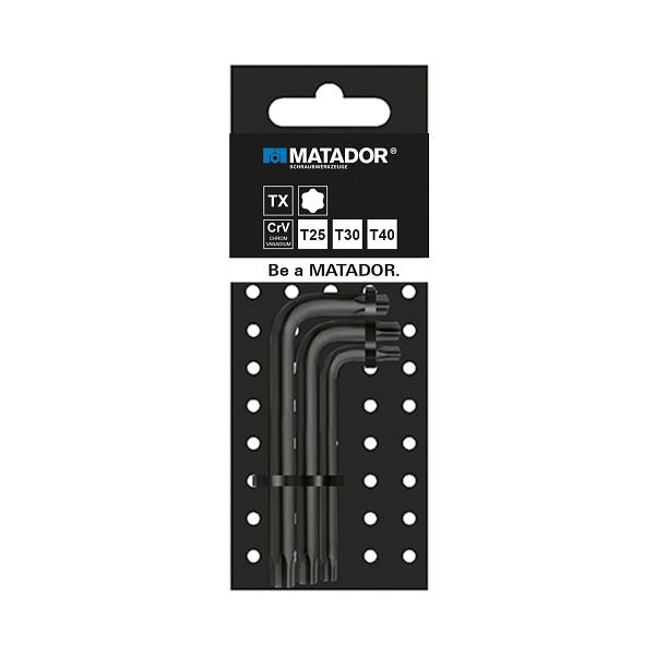 MATADOR set haakse schroevendraaiers, TORX®, Minis, T25 / T30 / T40, 0443 9032