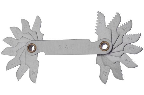 GSR draadsjabloon 16 vellen inch uniforme schroefdraad ASME B1.1 spoed 12 - 80", 05001090