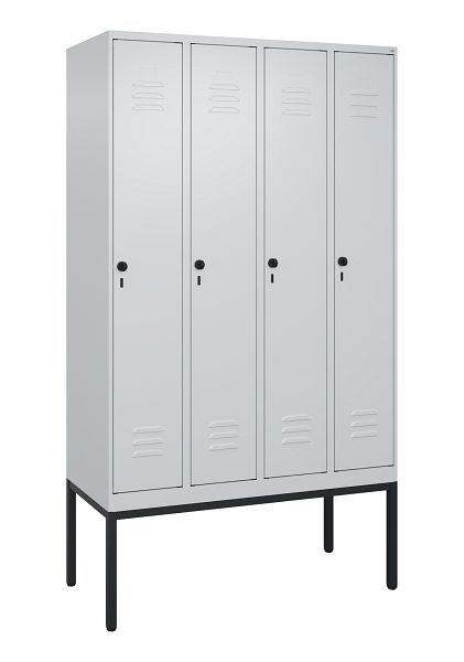 C+P luierkluis Classic PLUS met middenwand, frame, 4 vakken, 2120x1200x500mm, 7035/7035, veiligheidsdraaigrendel, 0800307-40F S10009
