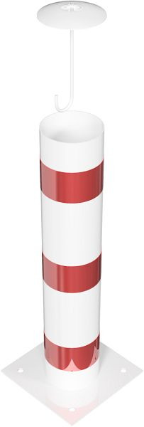 Schake afzetpaal type 40193BA - stationair - voor deuvels met voetplaat 360x360mm, stalen buis Ø 193mm, totale lengte: 1000mm, thermisch verzinkt, 40193BA