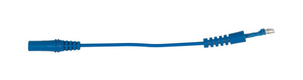 KS Tools 4,0 mm ingangsbus naar 4,0 mm testadapterstekker rond (blauw), 150.0977