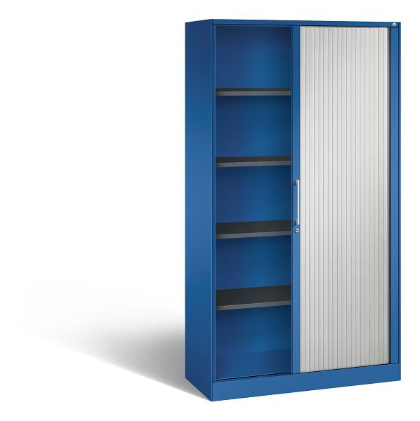C+P rolluikkast Asisto, H1980xB1000xD435mm, kleur: gentiaanblauw/lichtgrijs, beugelgreep, 5 niveaus, 143002-000 S10082