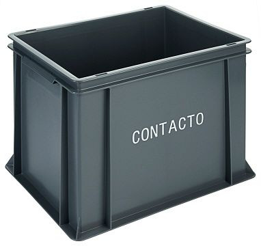 Contacto stapelbare transportbox, hoog 40 x 30 x 31 cm, grijs, 2511/400