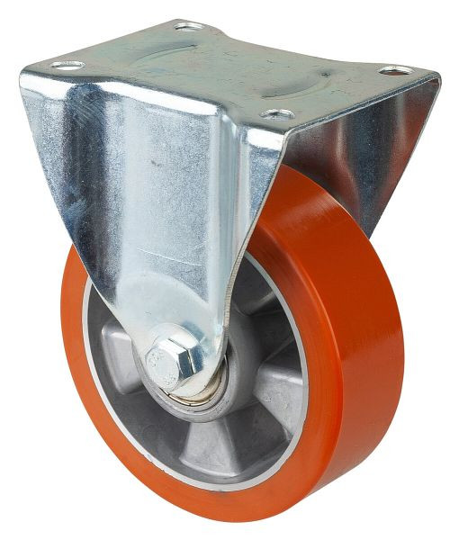 BS rollen transportrol, vaste rol, wielbreedte 50 mm, wiel-Ø 150 mm, draagvermogen 450 kg, gegoten polyurethaan, aluminium wiellichaam, kogellager, L410.B90.152