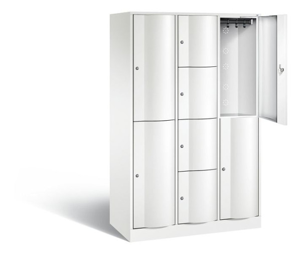 C+P combinatie lockerkast Resisto, H1950xB1148xD540mm, kleur: verkeerswit, 8070-3722 S10037