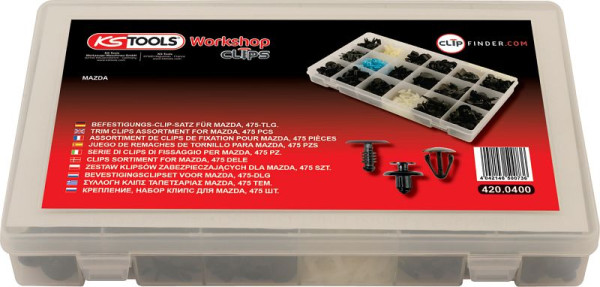 KS Tools bevestigingsclipset voor Mazda, 475 delig, 420.0400