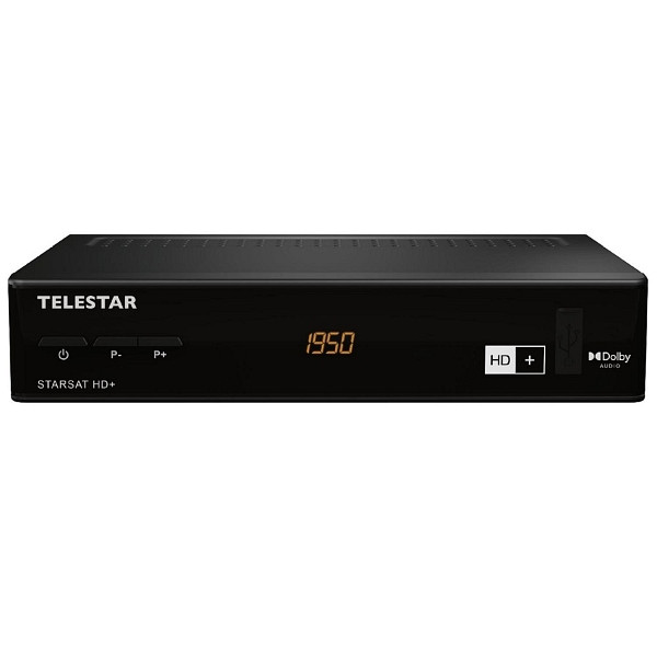 TELESTAR STARSAT HD+ inclusief 6 maanden HD+ ontvanger, HDTV free-to-air satellietontvanger, USB mediaspeler, energiebesparende voeding, Dolby Digital Plus, 5310464
