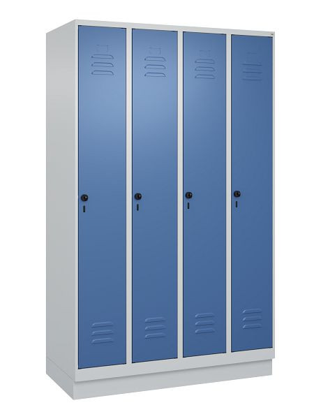 C+P luierkluis Classic PLUS met middenwand, bodem, 4 vakken, 1950x1200x500mm, 7035/5023, veiligheidsdraaigrendel, 080020-40F S10005