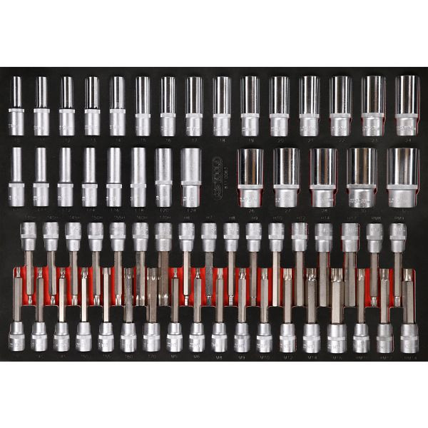 KS Tools PERFORMANCEplus gereedschapset 63-delige 1/2' doppen en bitdoppen, 811.0063