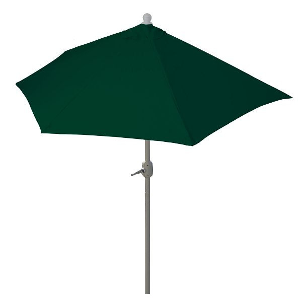 Mendler parasol halfrond Parla, halve parasol balkonparasol, UV 50+ polyester/aluminium 3kg, 270cm groen zonder standaard, 97730