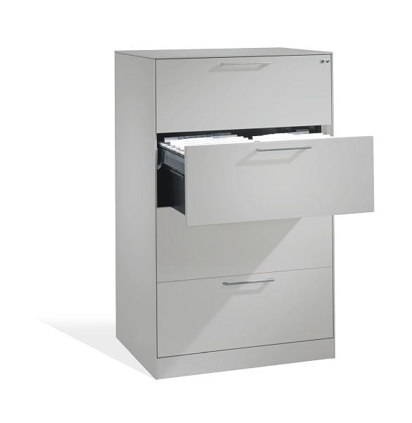 C+P hangarchiefkast Asisto, H1310xB800xD600mm, kleur: wit aluminium, beugelgreep, 146223-412 S10054