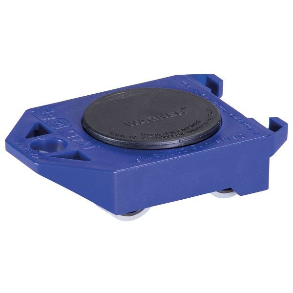 WAGNER Transporthilfe ROLLY blau, Rad soft, Tragkraft 200kg, Drehteller+Kippsicherung, VE: 10 Stück, 20317101