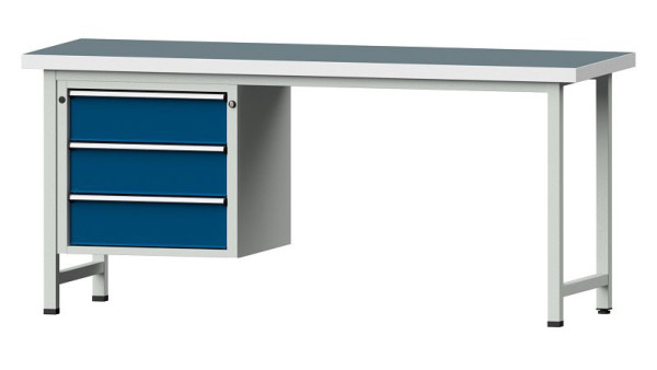 ANKE werkbanken combinatie werkbank, model 726 V, 2000 x 700 x 900 mm, RAL 7035/5010, UBP 50 mm, 410.755