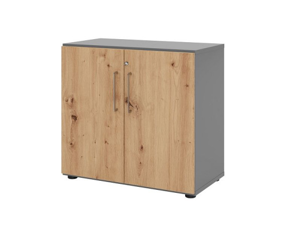 Hammerbacher kast 2OH 928T2 grafiet/knoestig eiken, V928T2/G/R/BS