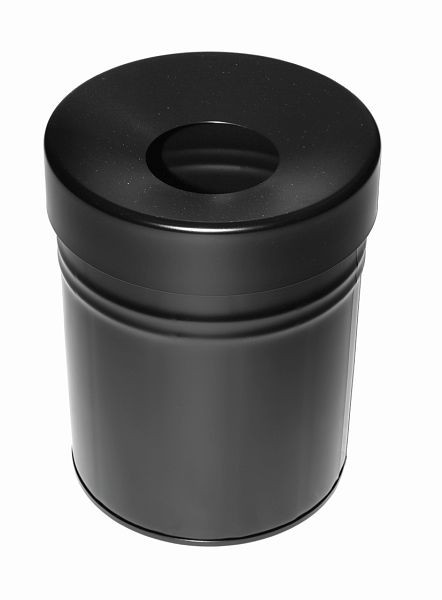 TKG afvalbak FIRE EX zwart, Ø 295 x H 370 mm, 370019
